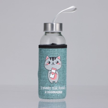 Water bottle in the Cat Case, 350 ml-1