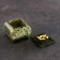 The casket "Crowned Lizard", 5x5x5 cm, natural stone, coil