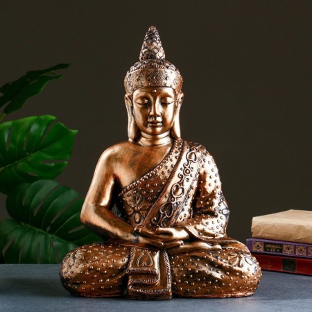 Figure "Buddha" bronze, 46x35x20cm-1