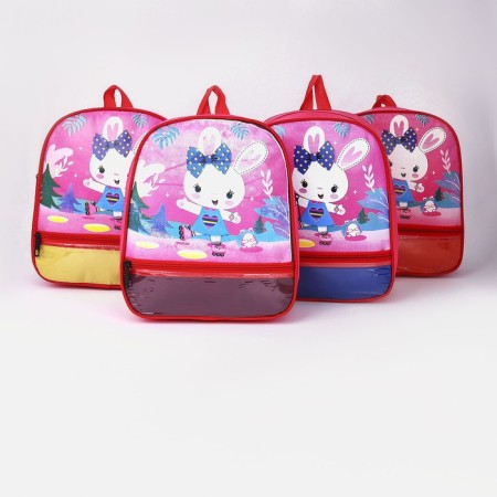 Baby backpack on lightning, 1 outer pocket, insert mix, pink color-5