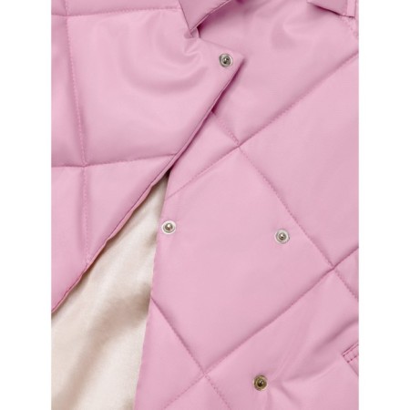 Пальто стёганое для девочек AmaroBaby TRENDY, рост 116-122 см, цвет розовый-16
