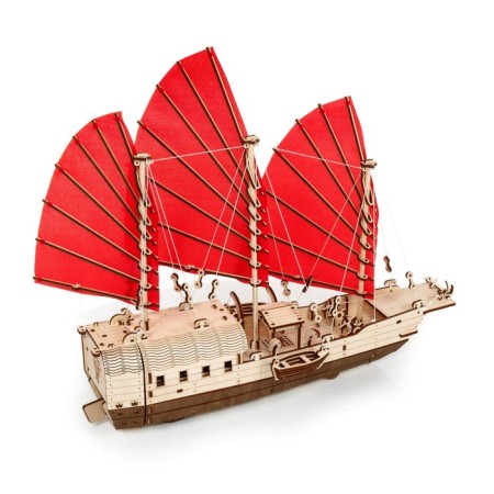 A prefabricated model of wood “Ship with sails. Junk"-21