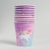 A one -time paper glass of a "magic birthday", a unicorn, 250 ml