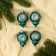 Set of jewelry plastic 4 pcs "light" 4x6 cm, emerald