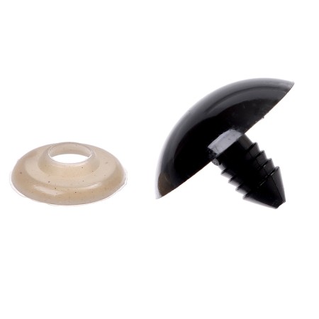 Rifle eyes with plugs, set 4 pcs., Size 1 pc. - 3 cm, black color-1