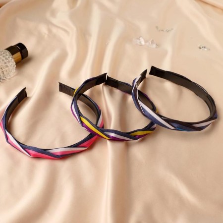 Hair cap "braid" stripes, 2 cm, mix-1