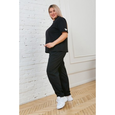 Female trousers, size 68, black color-2