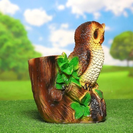 Figure pot "Owl on the tree" 37x30x21cm-1