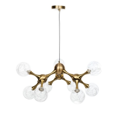 Chandelier "Molecule" 8xg9 brass 73x73x150 cm-3