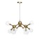 Chandelier "Molecule" 8xg9 brass 73x73x150 cm
