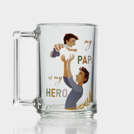 Glass mug "Fitness. Dad ", 320 ml