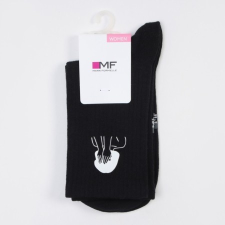 Women's socks, black color, size 23-25-2