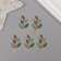 Decor for creativity metal, enamel "Branch of mountain ash" 3.3x1.9 cm