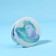 Folding mirror "unicorns", d = 7.5 cm, white/turquoise color