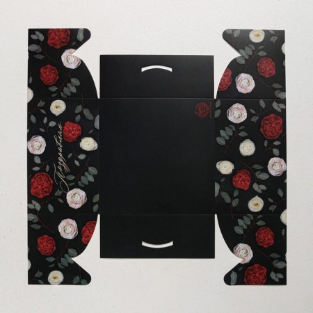 Capcake box, confectionery packaging, 4 cells "Congratulations", 16 x 16 x 10 cm-3