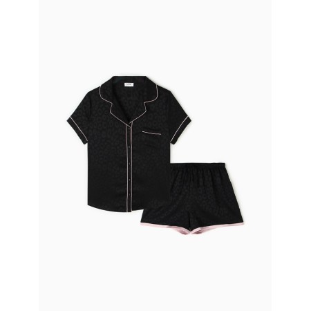 Пижама женская (рубашка и шорты) KAFTAN Leo black collection р-р 40-42
