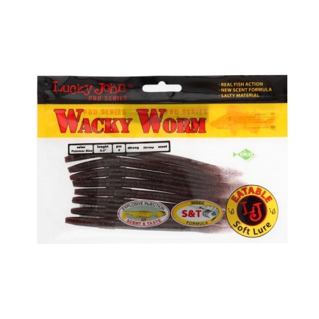 Enough worms LJ Pro Series Wacky Worm, 1.37 cm, color S19, 8 pcs.-1
