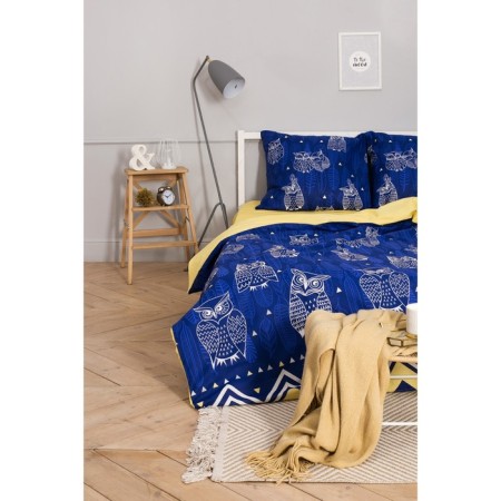 Bed linen "Ethel" euro owls (type 3) 200 x 217 cm, 220 x 240 cm, 70 x 70 - 2 pcs-9
