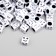 Beads for creativity plastic "Smiley on a cube" White set 20 grams 0.6x0.6 cm