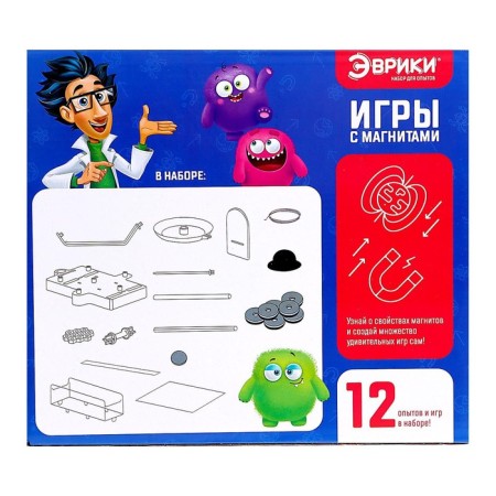 Set for experiments "Games with Magnets", 12 experiments and games-10