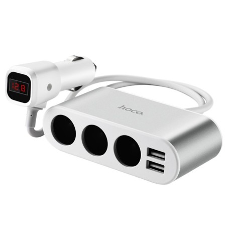 Hoco Z13 car charger, connector, 2 USB, 2.1 a, cigarette lighter, 55 cm