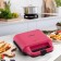 Multipecar KitFort KT-3683, 700 W, Vienna Waffley/Grill/Sandwich, Pink