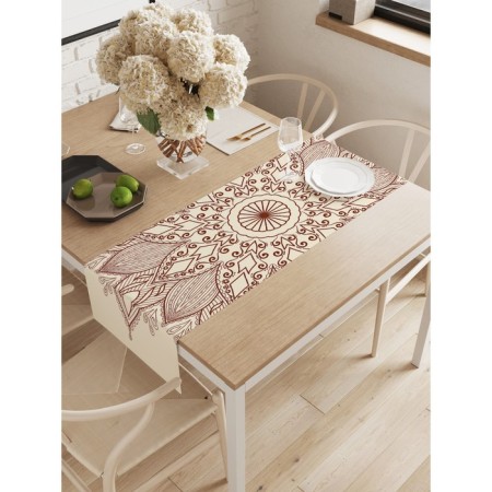 Path on the table "Flower pattern", oxford, size 40x145 cm