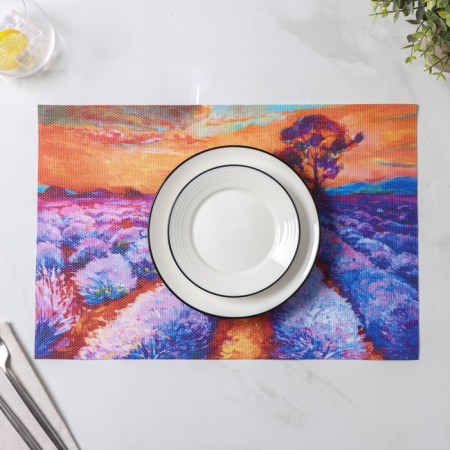 Set of serving napkins on the table of the landscape, 4 pcs, 45 × 30 cm-1