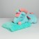 Soft toy "Unicorn", with a blanket, blue color