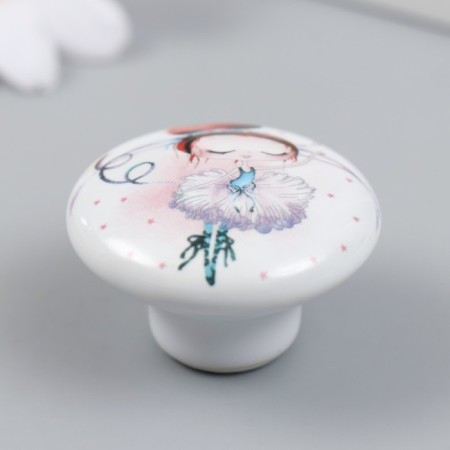 Ручка для шкатулки керамика, металл "Балерина" 3,8х3,8х2,8 см-2
