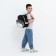 Baby backpack on lightning, 3 outer pockets, black color