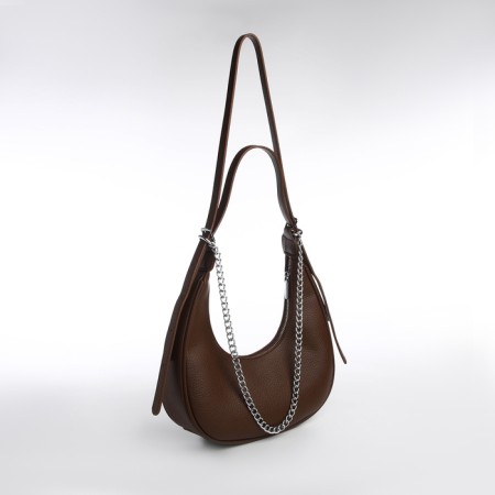 Bag Women's Sobo on the zipper Textura, average size, brown color-6
