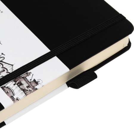 Sketchmarker sketchbook, 148 x 210 mm, 80 sheets, solid leather cover, black, block 140 g/m2-3