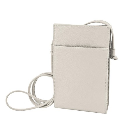 Bag women, genuine leather, milk 22x13x6 cm