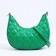 Baget bag with zipper, green color