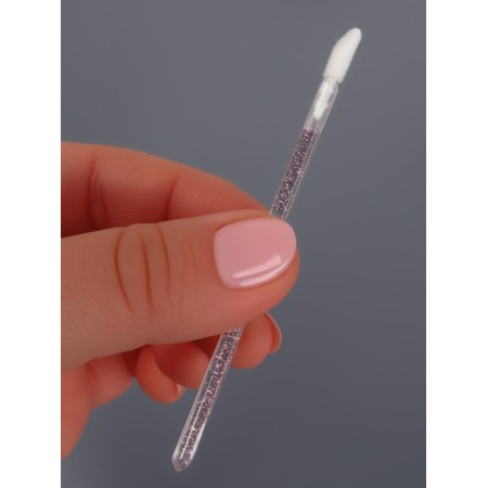 Applicators for lipstick and shine, set - 10 pcs, 9 cm, pink color-6