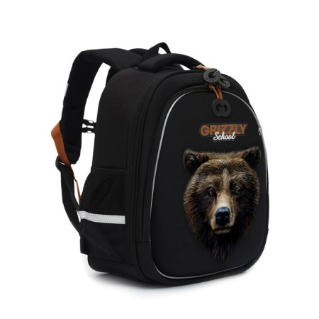 Frame backpack 36 x 28 x 20 cm, Grizzly, black