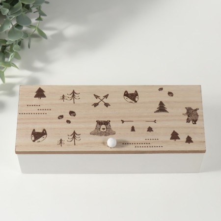 Casket tree with divisions "Forest Beasts" 23x9x8.3 cm-2
