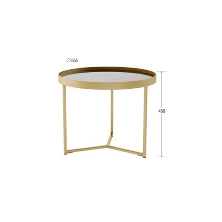 Tramal table "Tyler", 555 × 555 × 450 mm, the color of sugar noir / gold-2