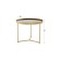 Tramal table "Tyler", 555 × 555 × 450 mm, the color of sugar noir / gold