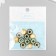 Decor for creativity plastic "Flower-sun emerald" set of 12 pcs 1.4x1.4 cm