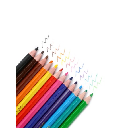 Color pencils, hexagonal plastic 12 -zv mini artfox "School"-1
