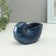 Gypsum vase decorative table "shell", for flowers, dried flowers, 8 × 13x7cm, dark blue