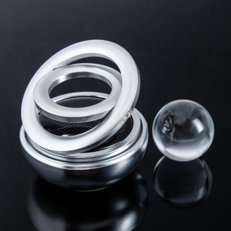 The accessory on the panel, gravitational rings, rotates from the sun, silver-3