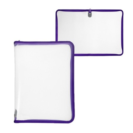 Plastic folder A4, 325 x 230 x 25 mm, lightning around, calligrata "office", PM-A4-01, 0.5 mm, transparent, purple