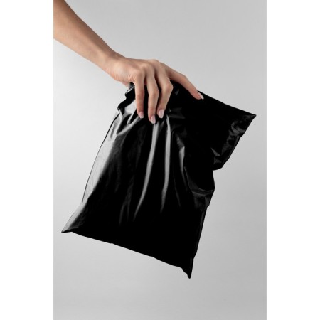 Courier bag with an adhesive valve, black 17 x 26 + 4 cm, 50 pcs-4