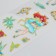 Plastic sticker with gold stroke "Anime Girls" MIX 6.7x30.2 cm