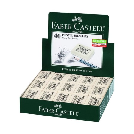 Lastik Faber-Castell rubber 7041 40x27x13, for graphite and colored pencils, white-1