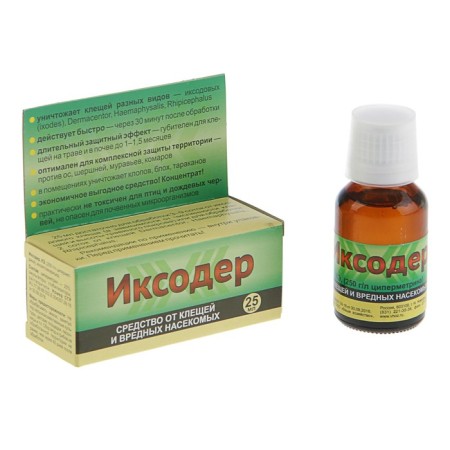 A means for processing the territory from ticks and harmful insects "Ixider", a bottle, 25 ml-1