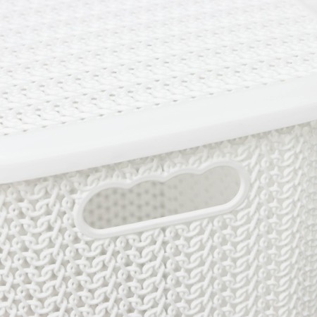 Besnaya basket with a lid "Vyaz", 60 l, 44 × 36 × 52 cm, white color-3